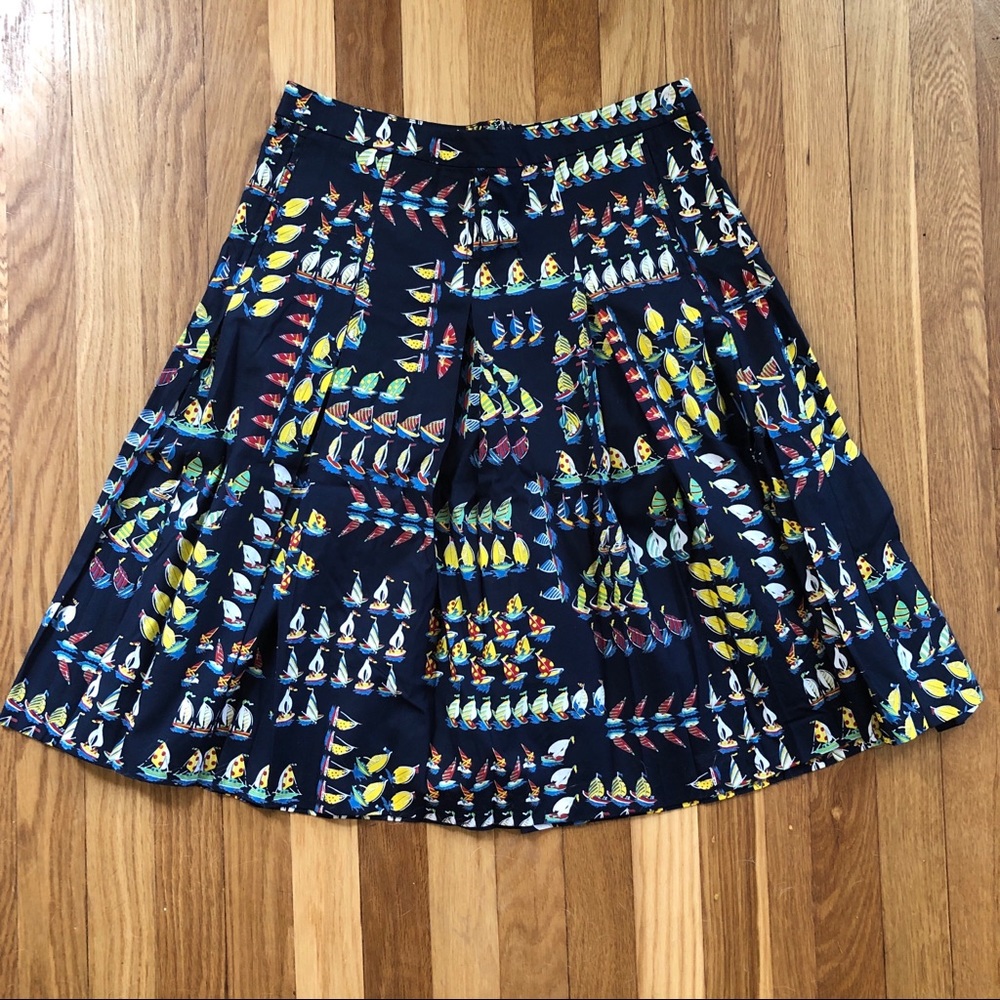 J. Crew Regatta Sailboat Pleated Skirt